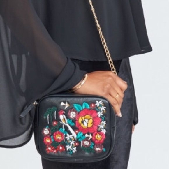 Show Me Your MuMu Handbags - NWT - Black Embroidered Boho Festival Bag